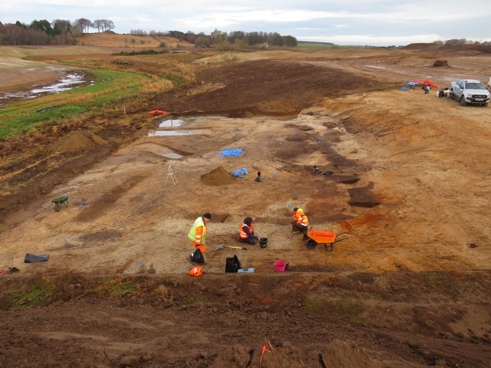 Archaeologists excavate a medieval animal enclosure at Lonnie