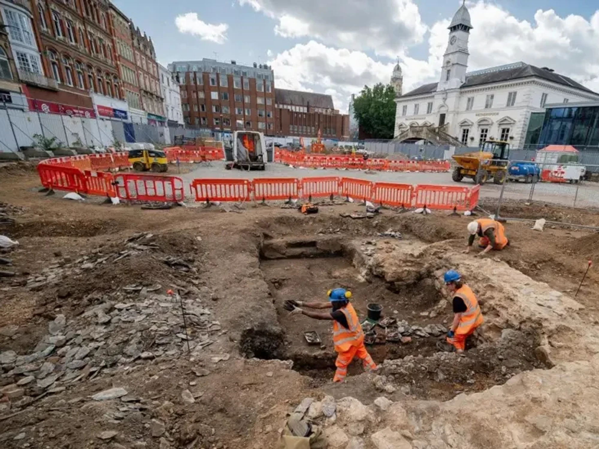 Archaeologists make 'poignant discovery' after digging up town's historic market place