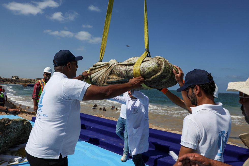 Archaeologists recovered the artefacts from the underwater city\u200b