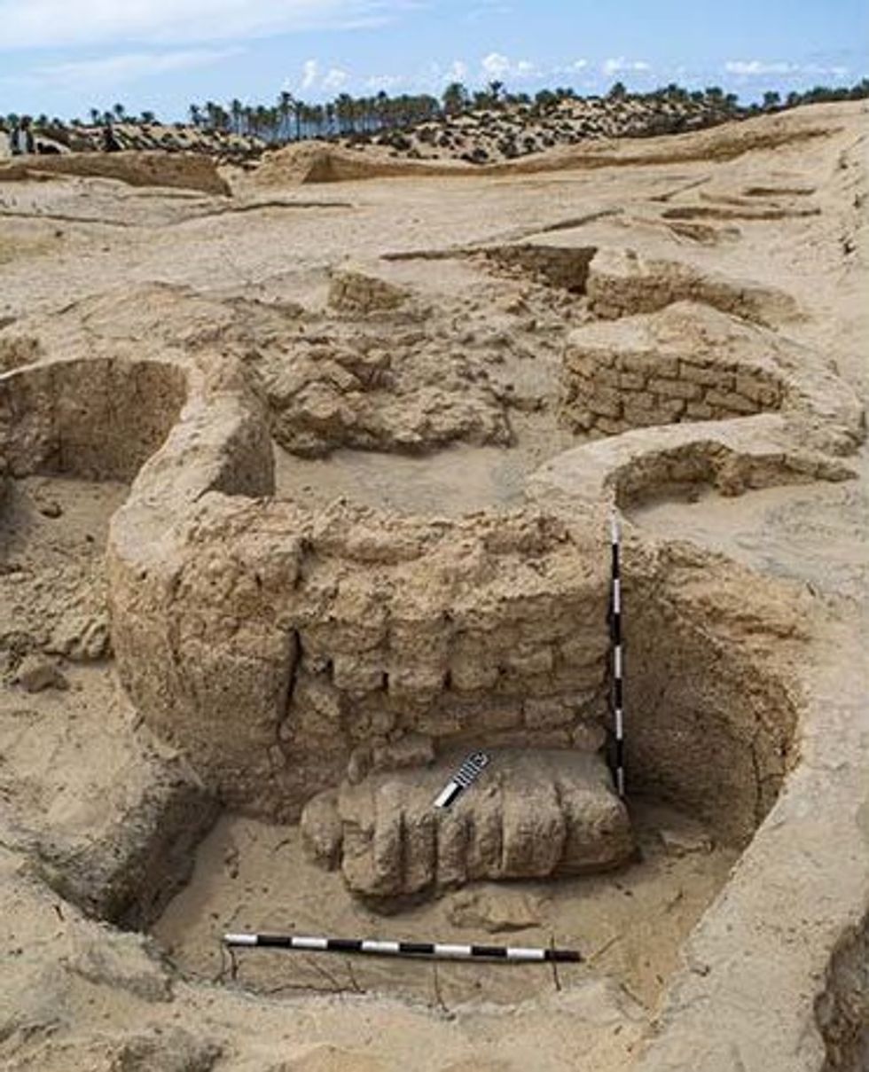 Archeological site where the Egyptian fortress was discovered