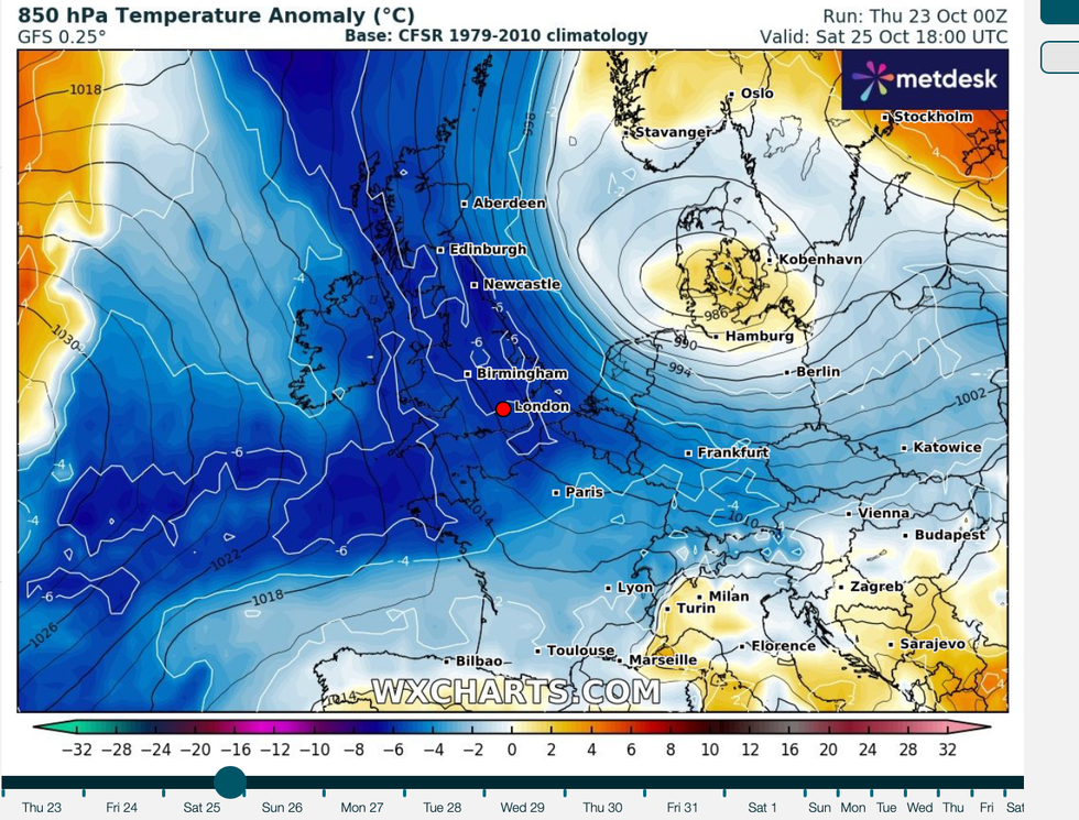 Arctic plunge sends temperature tumbling to -5C as Storm Benjamin brings Polar winds