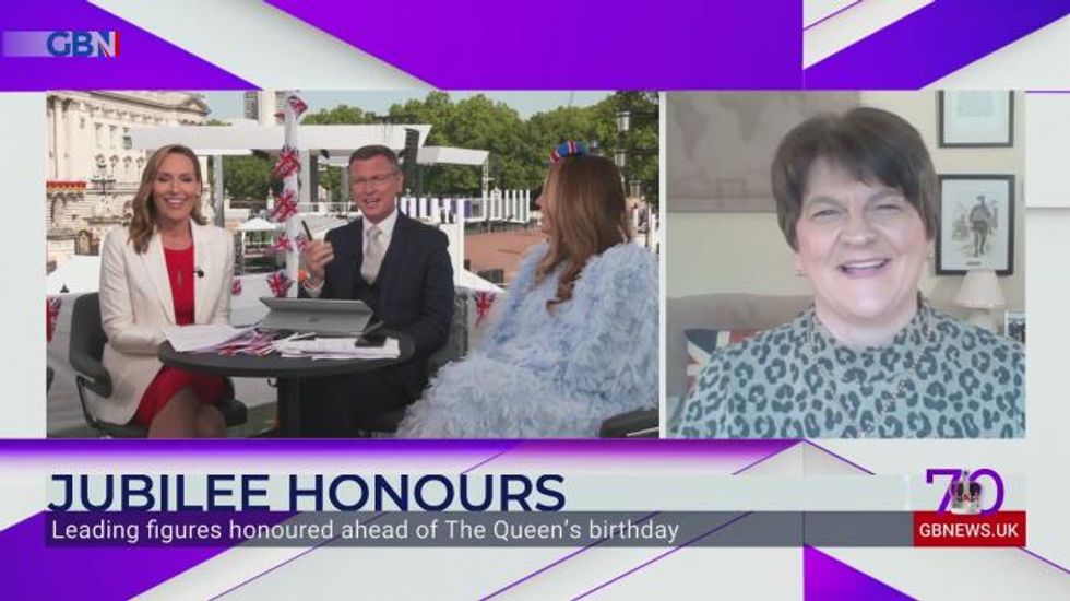 GB News presenter Arlene Foster 'thrilled and delighted' after being made dame in Queen's Birthday Honours list