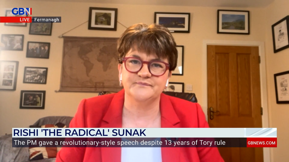 Arlene Foster appears on GB News