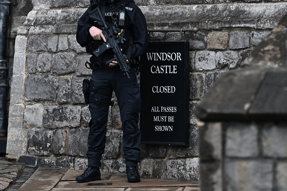 Armed police at Windsor Castle
