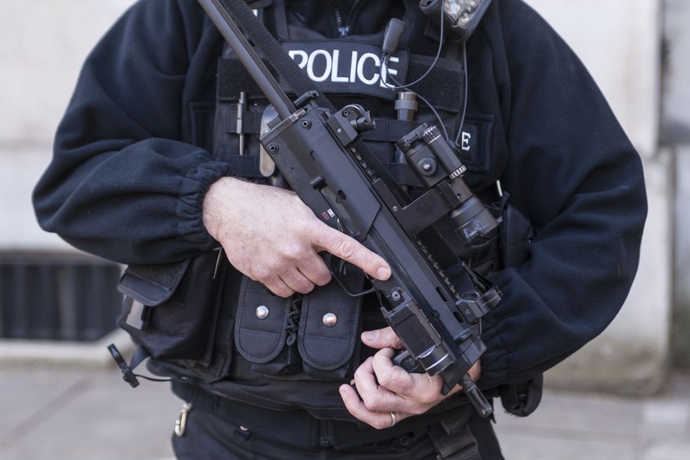Armed police officer
