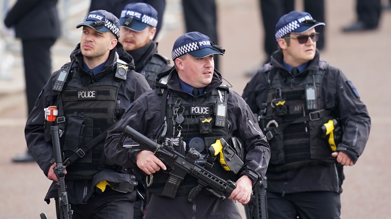 Armed police officers