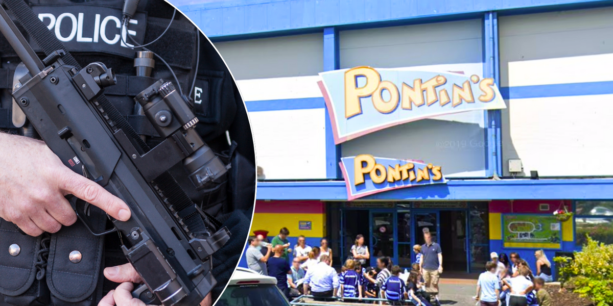 NextImg:Locals panic as 'armed police' swarm to Pontins after 'gunshots' heard only to find out it's a training exercise