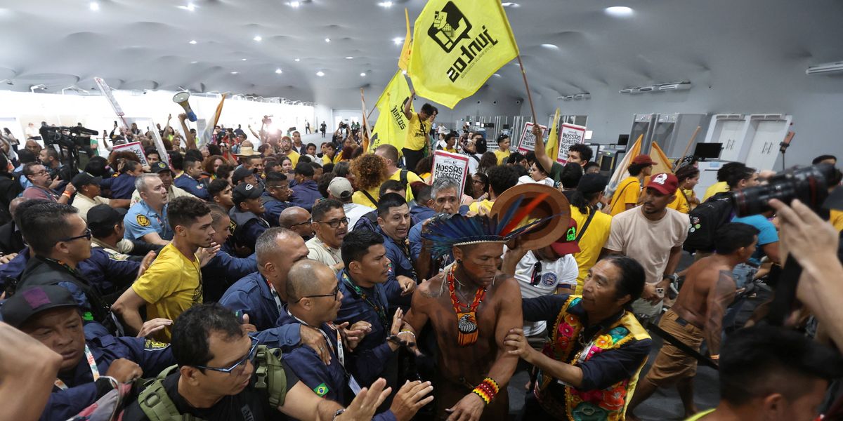 Cop30 protest: Armed demonstrators storm summit as clashes erupt at climate conference thumbnail