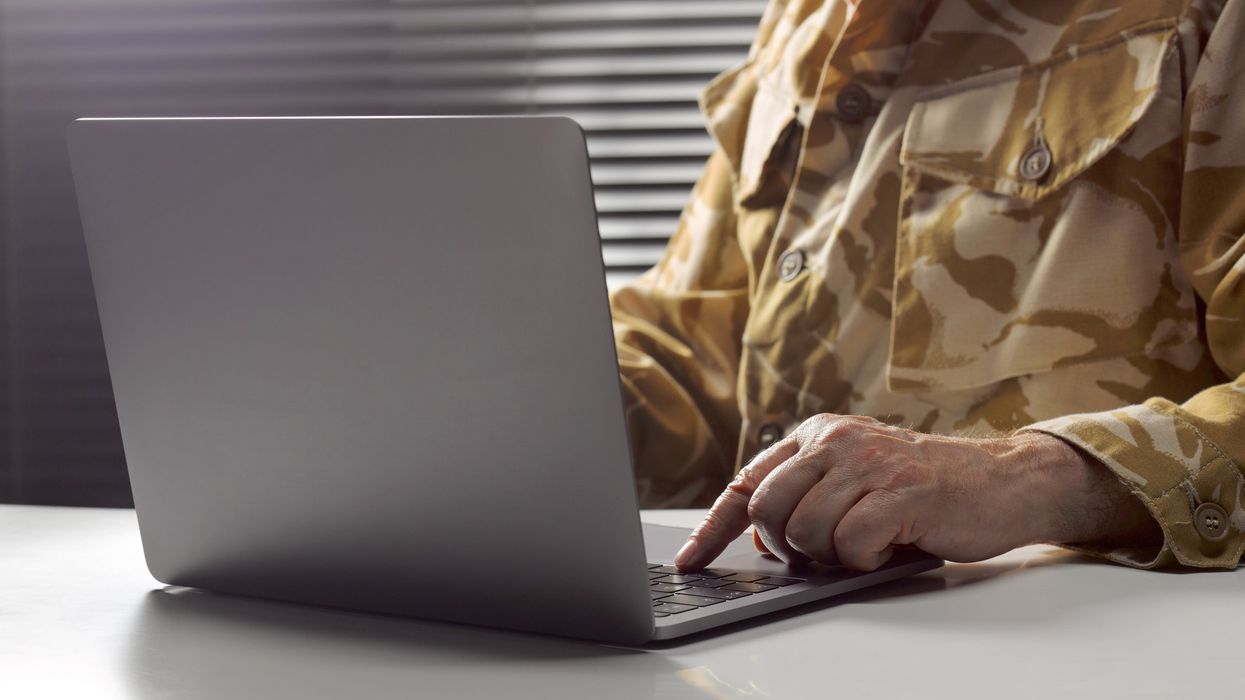 Army officer stock image