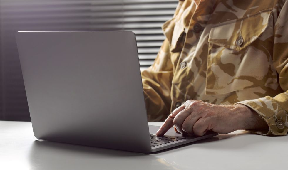 Army officer stock image