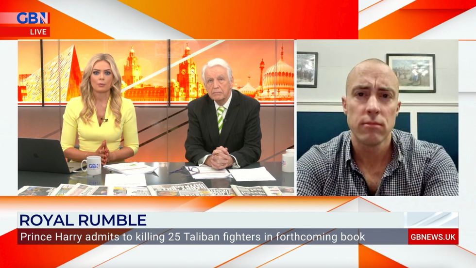 Army veteran Robert Clarke made the comments on GB News