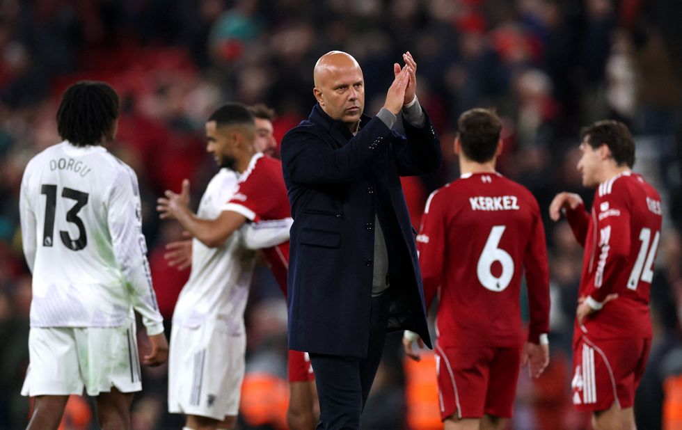 Arne Slot has come under pressure despite winning the Premier League last year with Liverpool