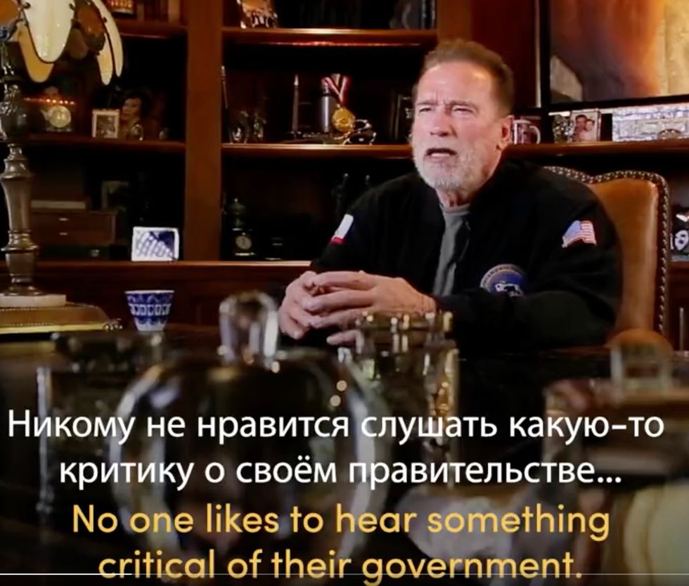 Arnold Schwarzenegger's video posted on social media
