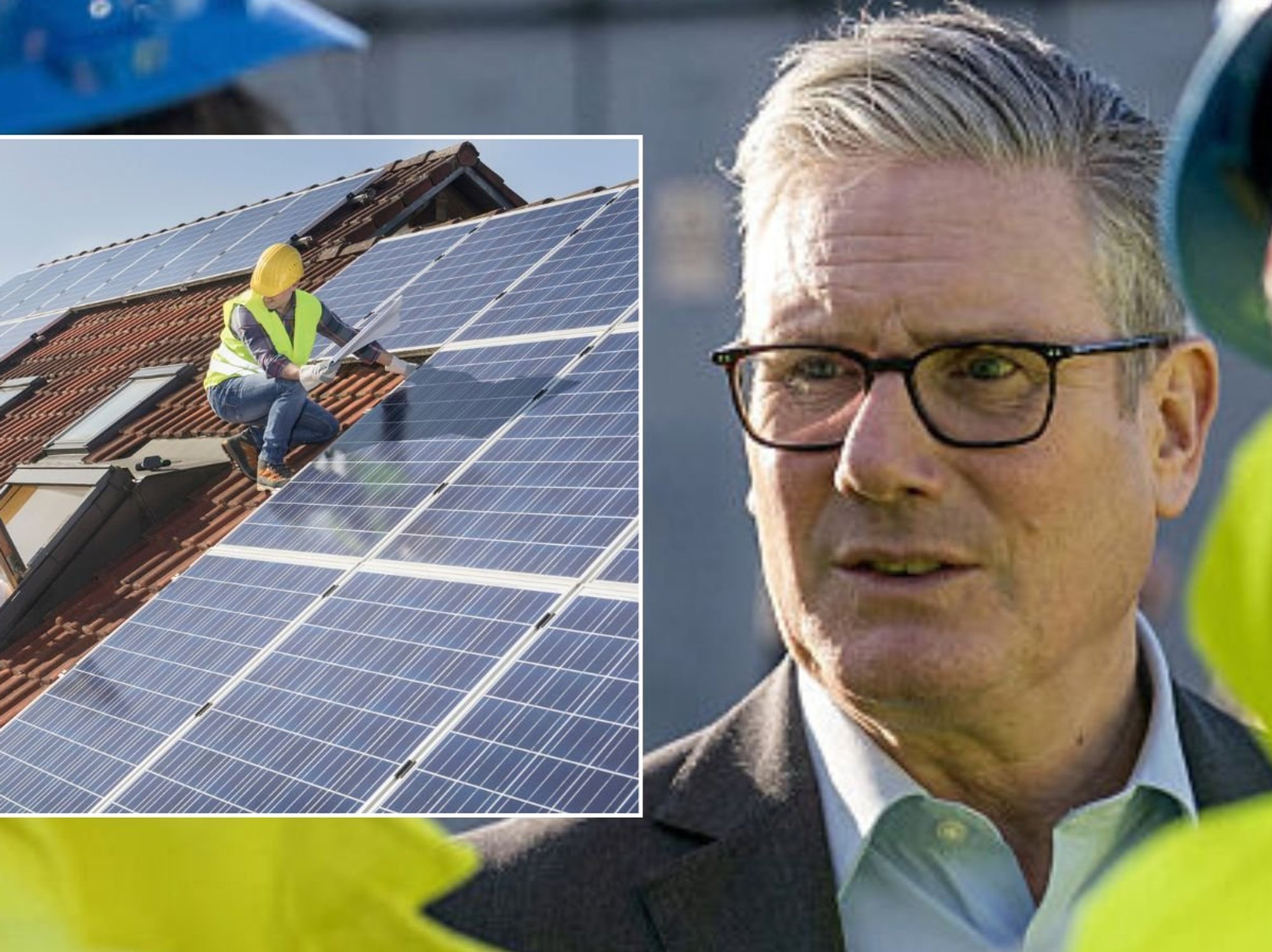 Households could receive free solar panels and batteries under Labour's £15billion plan to cut en...