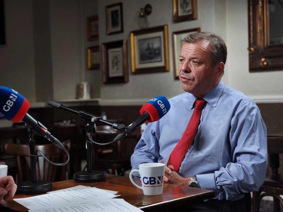 Arron Banks speaking on Chopper's Political Podcast