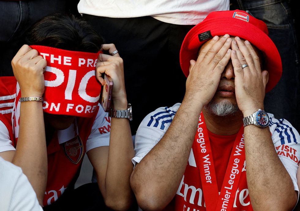 Arsenal fans were left devastated after losing the Champions League final