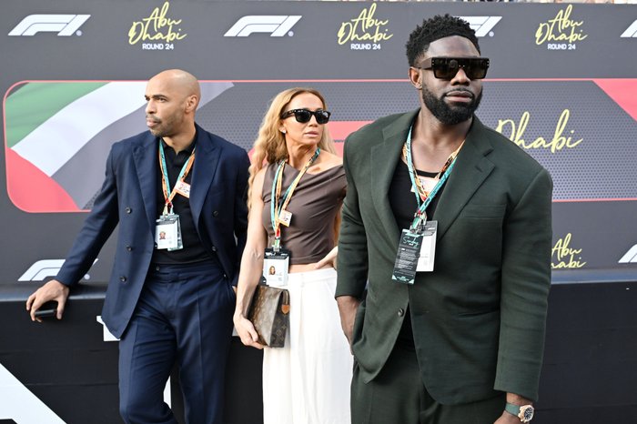 Arsenal legend Thierry Henry was among the spectators, joined by CBS Sports presenters Kate Scott and former Manchester City defender Micah Richards