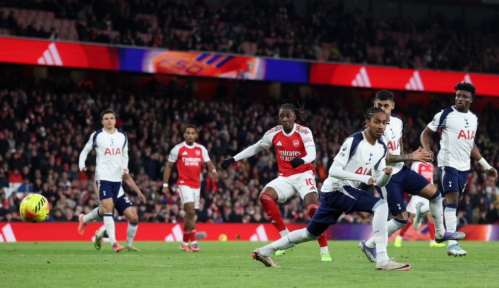 Arsenal's Eberechi Eze was in brilliant form as the Gunners beat Tottenham 4-1