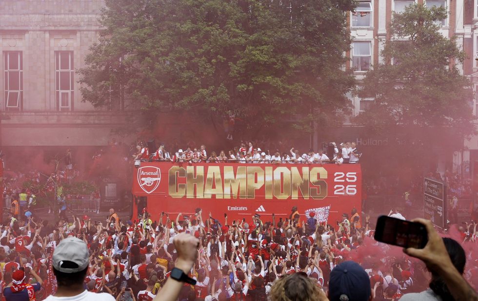 Arsenal's title parade has seen them go through the streets of north London