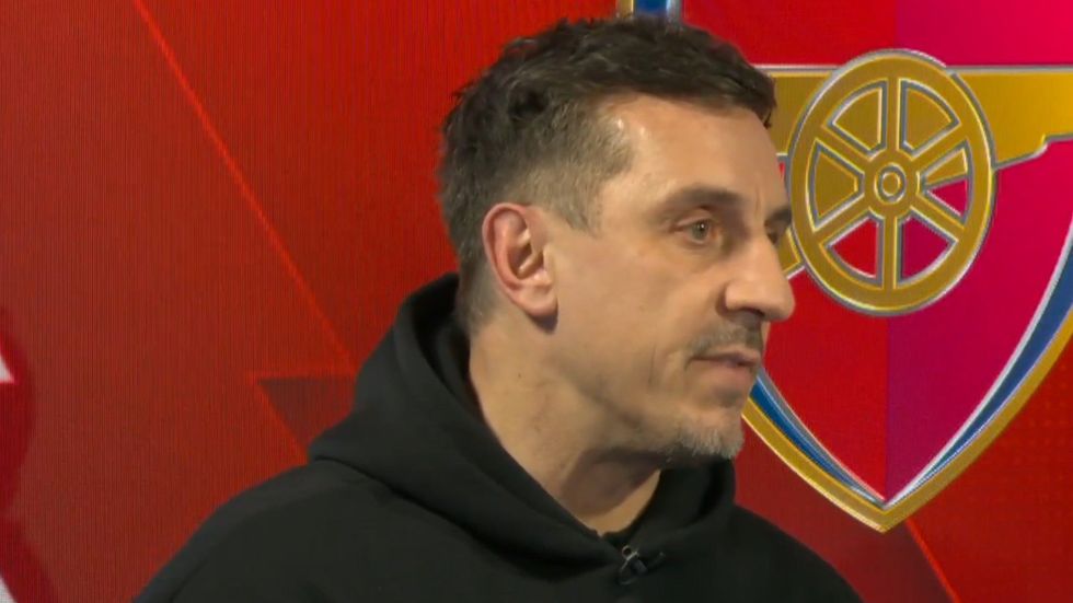 Arsenal supporters have with fury towards Gary Neville following his comments during Sky Sports' coverage of Thursday's goalless draw against Liverpool at the Emirates