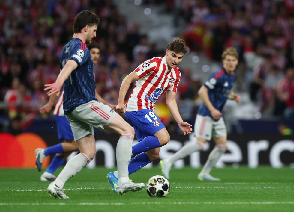 Arsenal were not happy with the length of grass at Atletico Madrid's ground