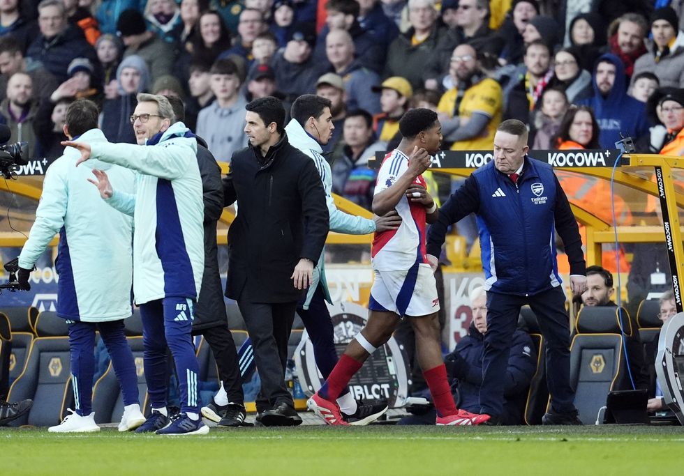 Arsenal were reduced to 10 men