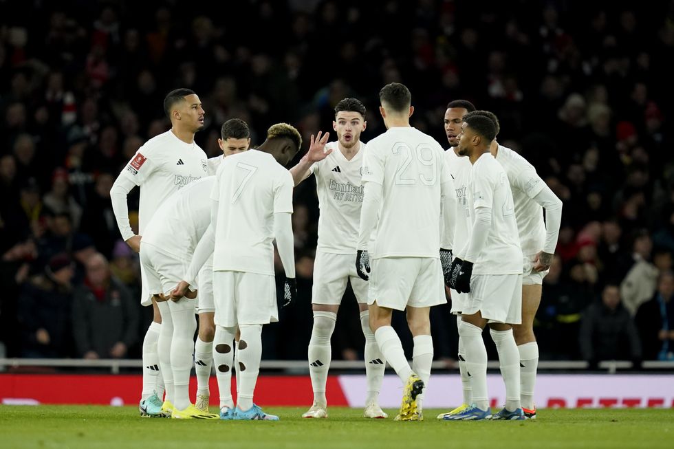 Arsenal wore an all-white kit against Liverpool