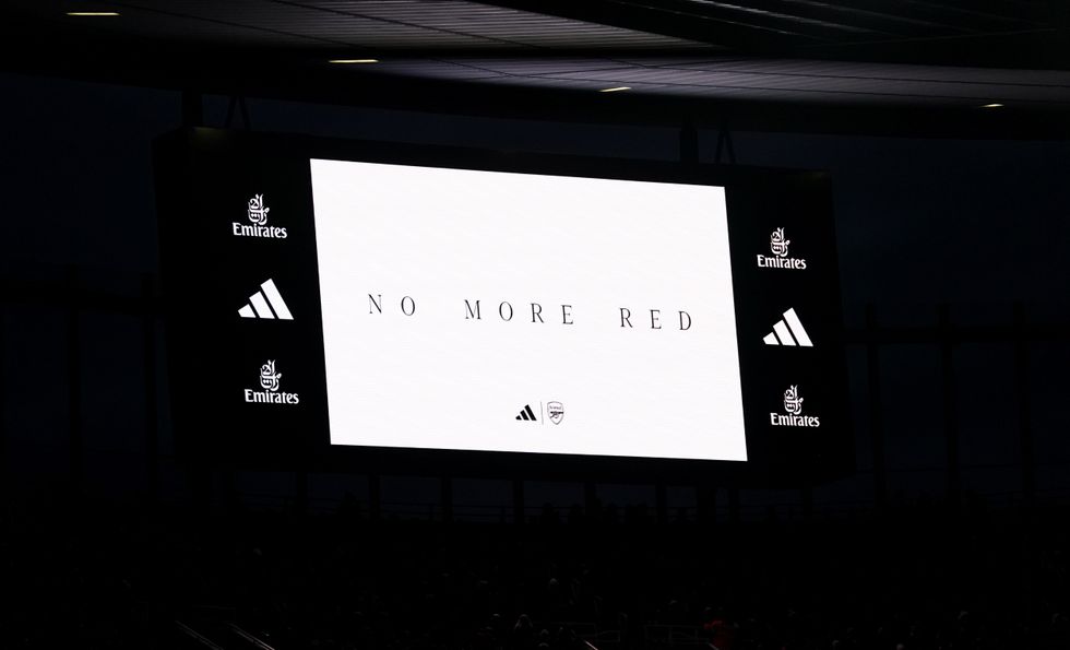 Arsenal wore the kit as part of their campaign against knife crime