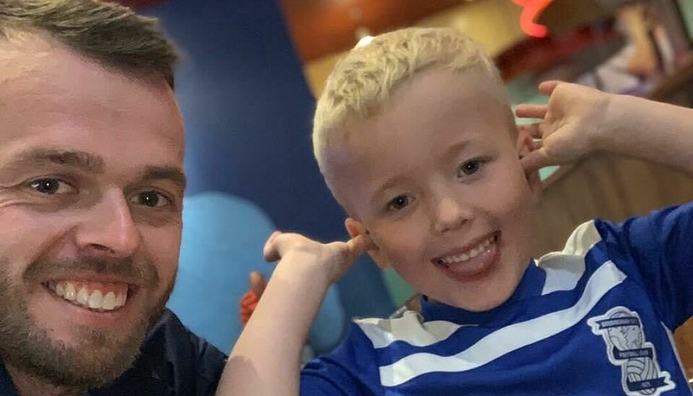 Arthur Labinjo-Hughes (right) and his father Thomas Hughes.