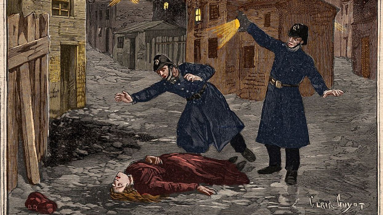 Artist rendition of a Jack the Ripper victim