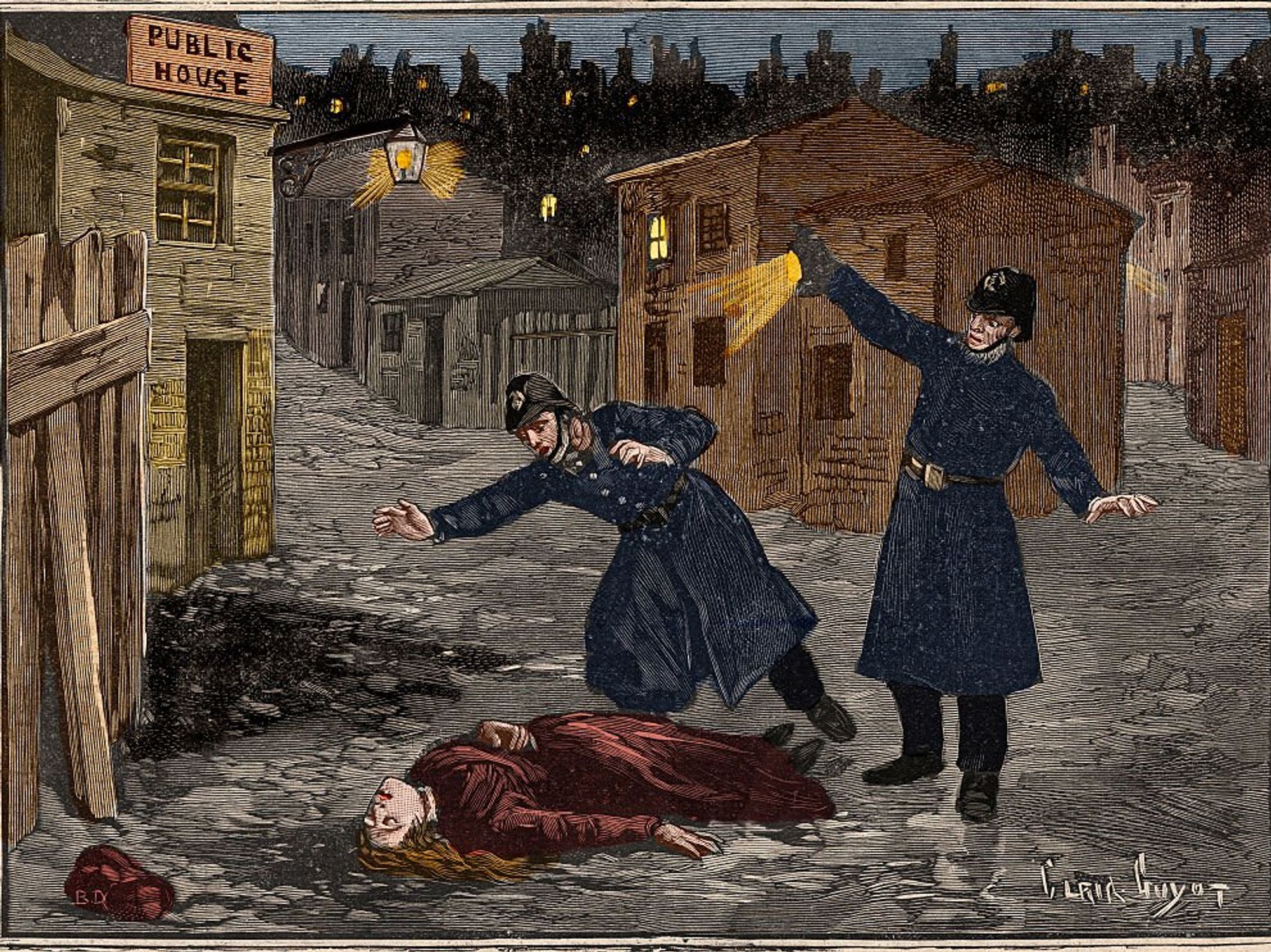 Artist rendition of a Jack the Ripper victim