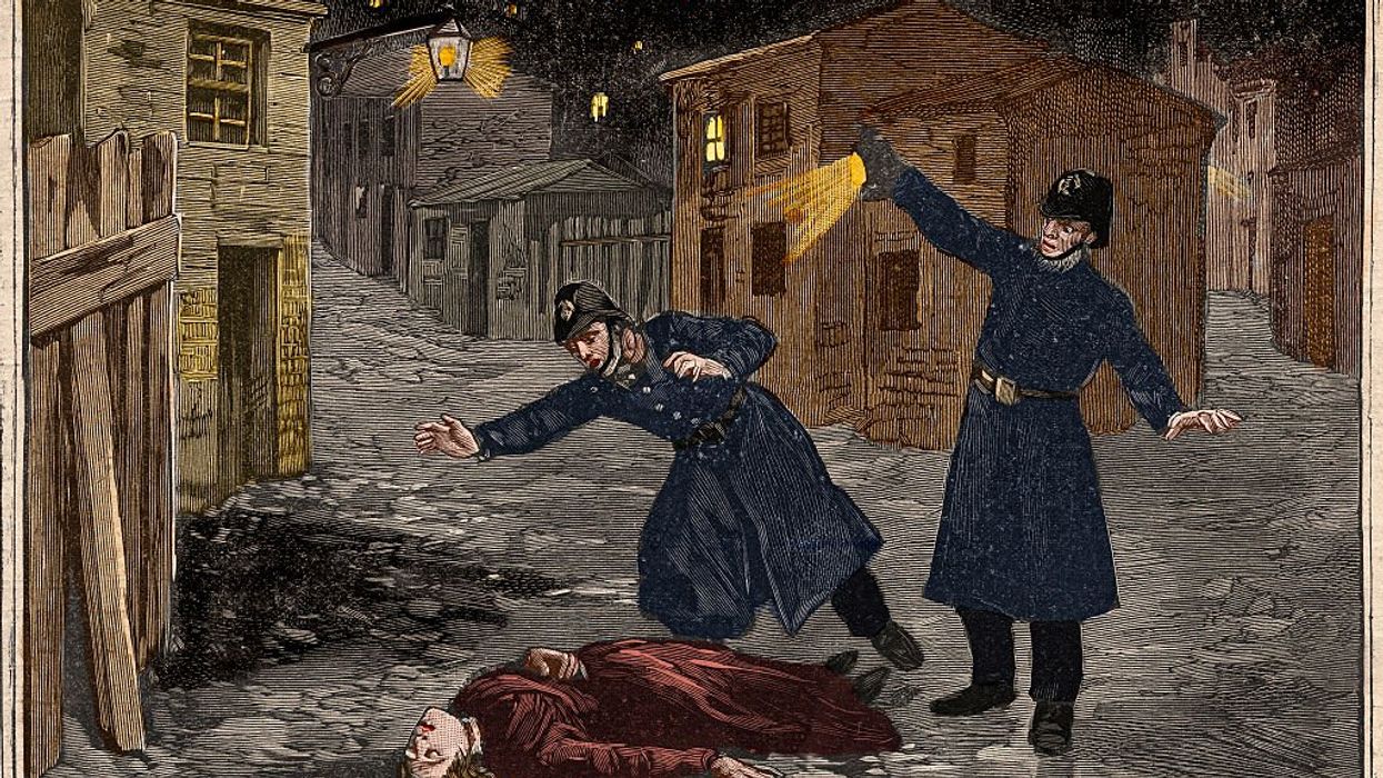 Artist rendition of a Jack the Ripper victim