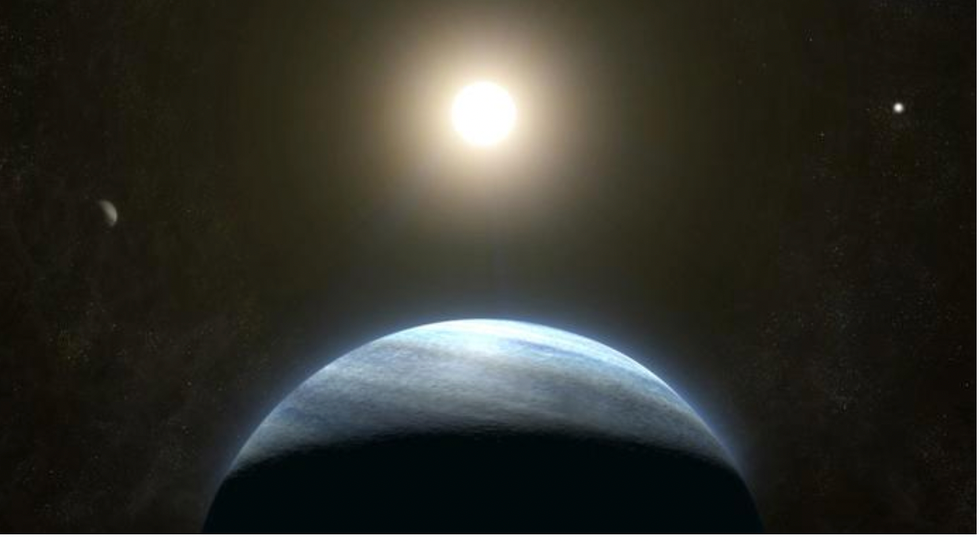 Artist's illustration of TOI 4633 c, a Neptune-like exoplanet