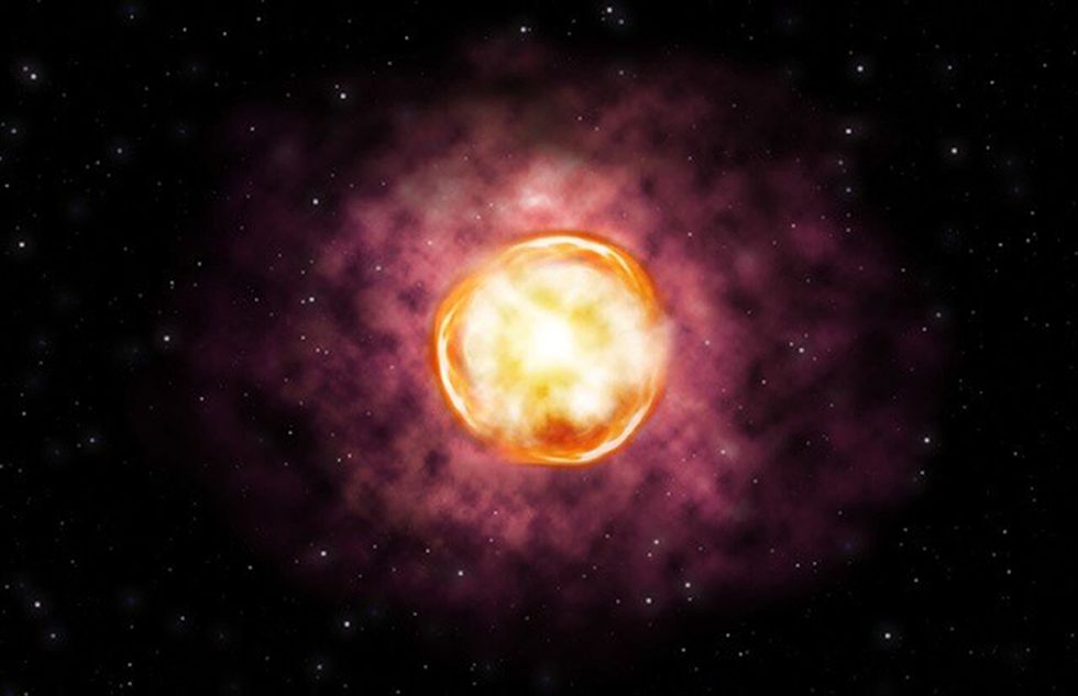 Artist's impression issued by Queen's University of Pulsational Pair Instability