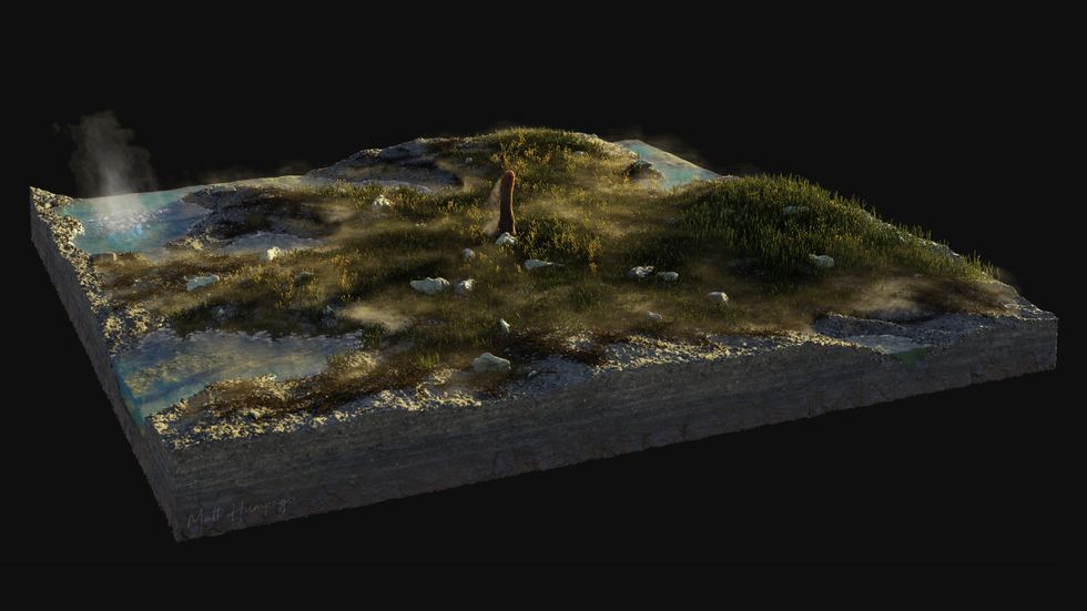 Artist's impression of how the life-form may have towered over prehistoric Scotland\u200b