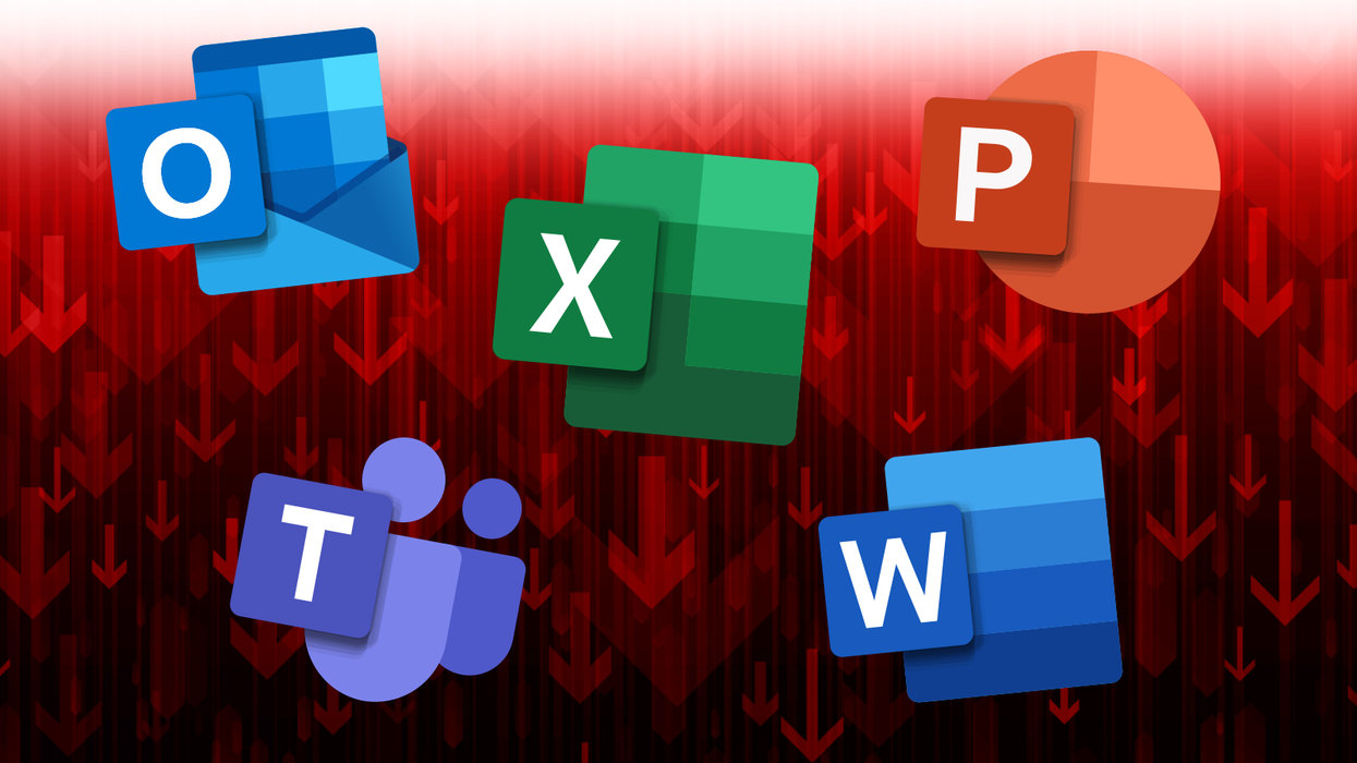 artistic illustration of red arrows falling down on a black background