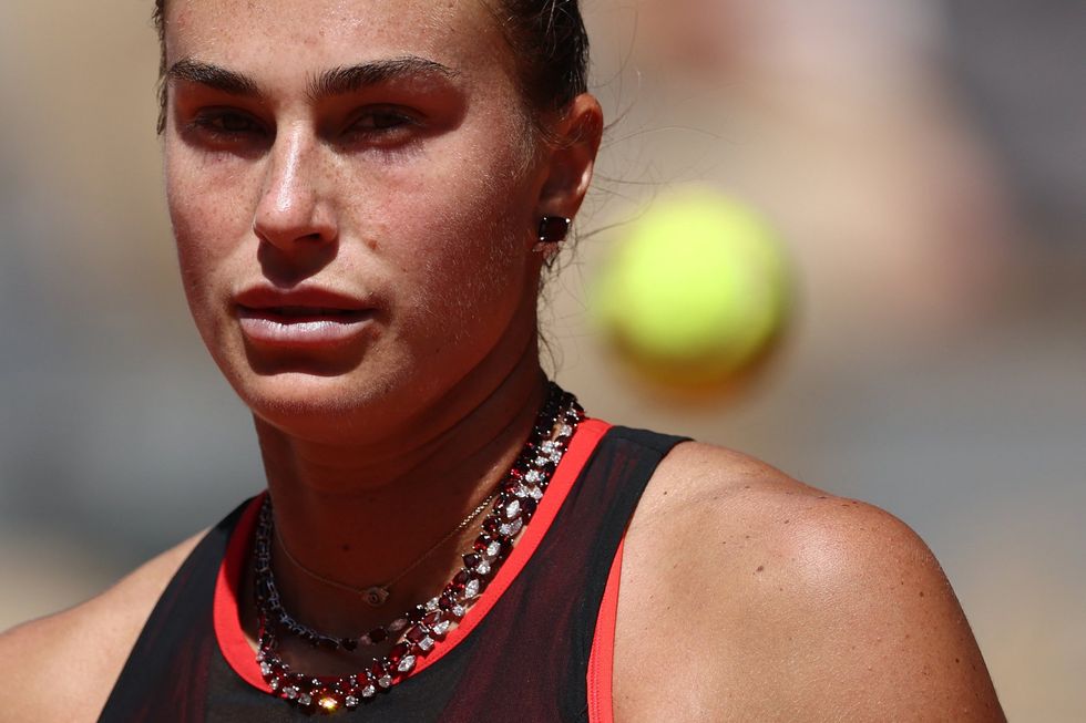 Aryna Sabalenka wore jewellery worth around \u00a385,000 on Court Philippe Chatrier on Tuesday