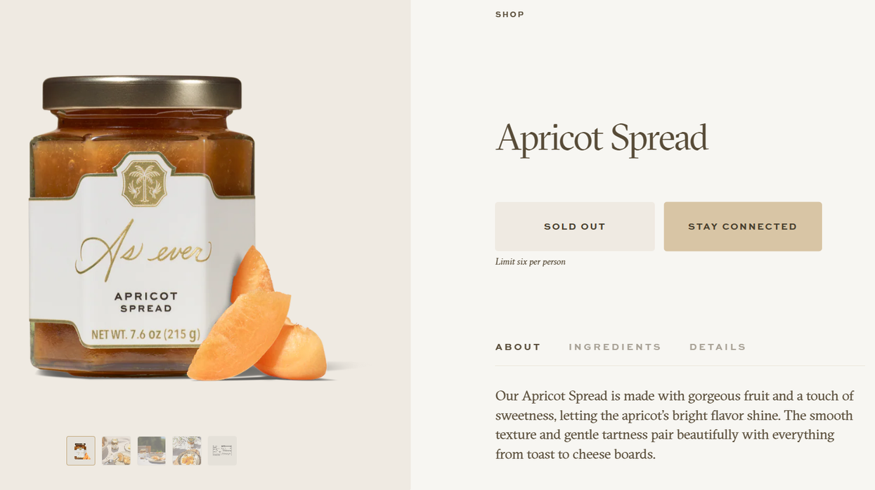 As Ever Apricot Spread