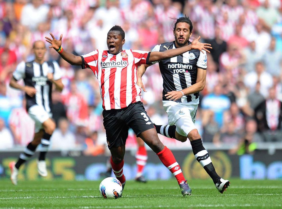 Asamoah Gyan was renowned for his goalscoring antics with Sunderland
