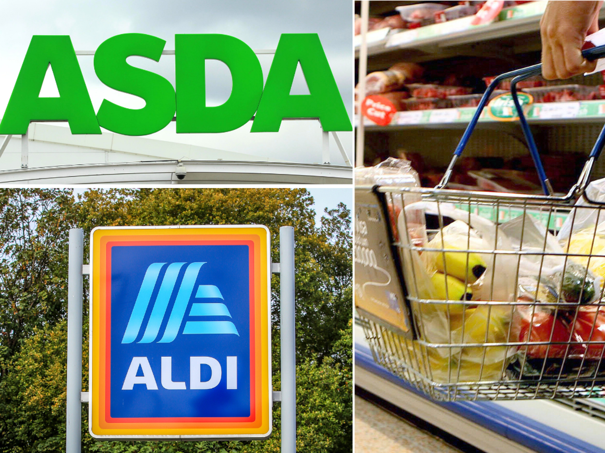 Asda Aldi supermarket basket