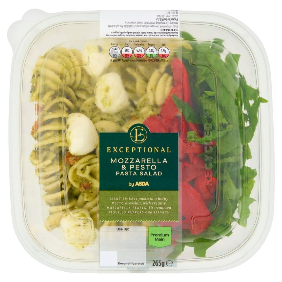 Asda Mozzarella & Pesto Pasta Salad