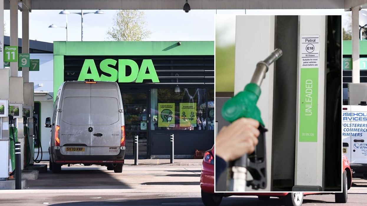 Asda petrol station and a fuel pump