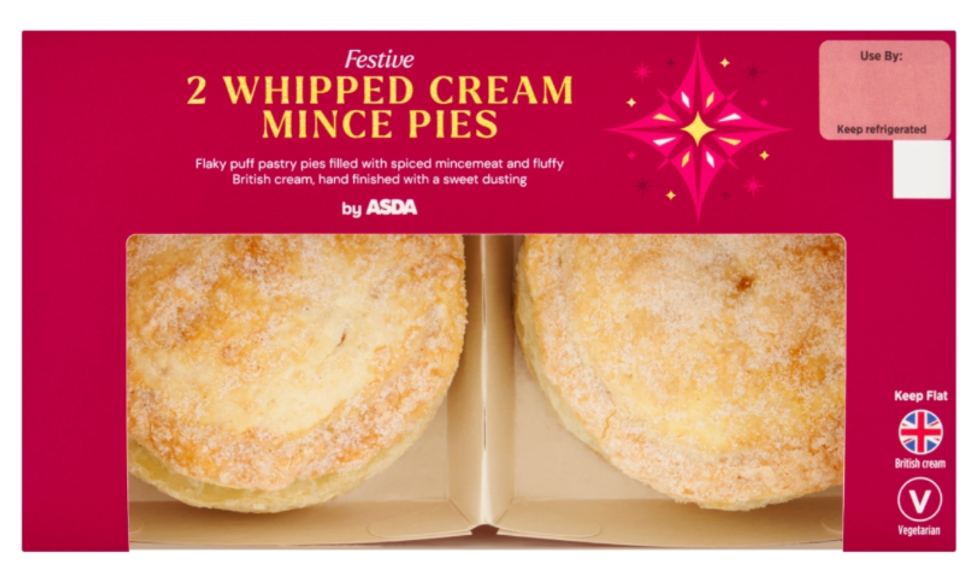 Asda's Whipped Cream Mince Pies