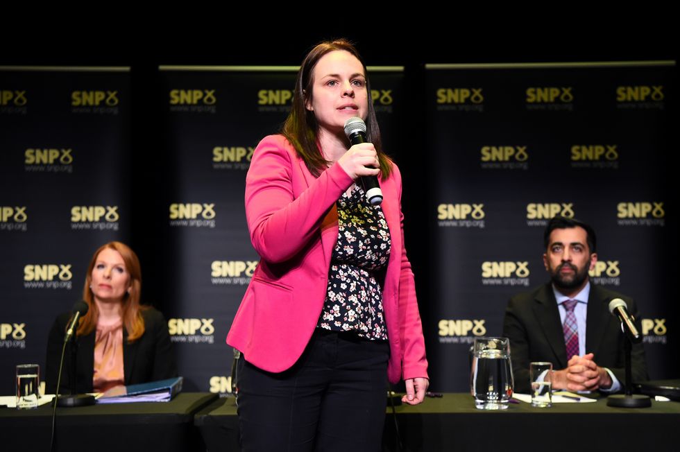 Ash Regan, Kate Forces and Humza Yousef during a hustings event