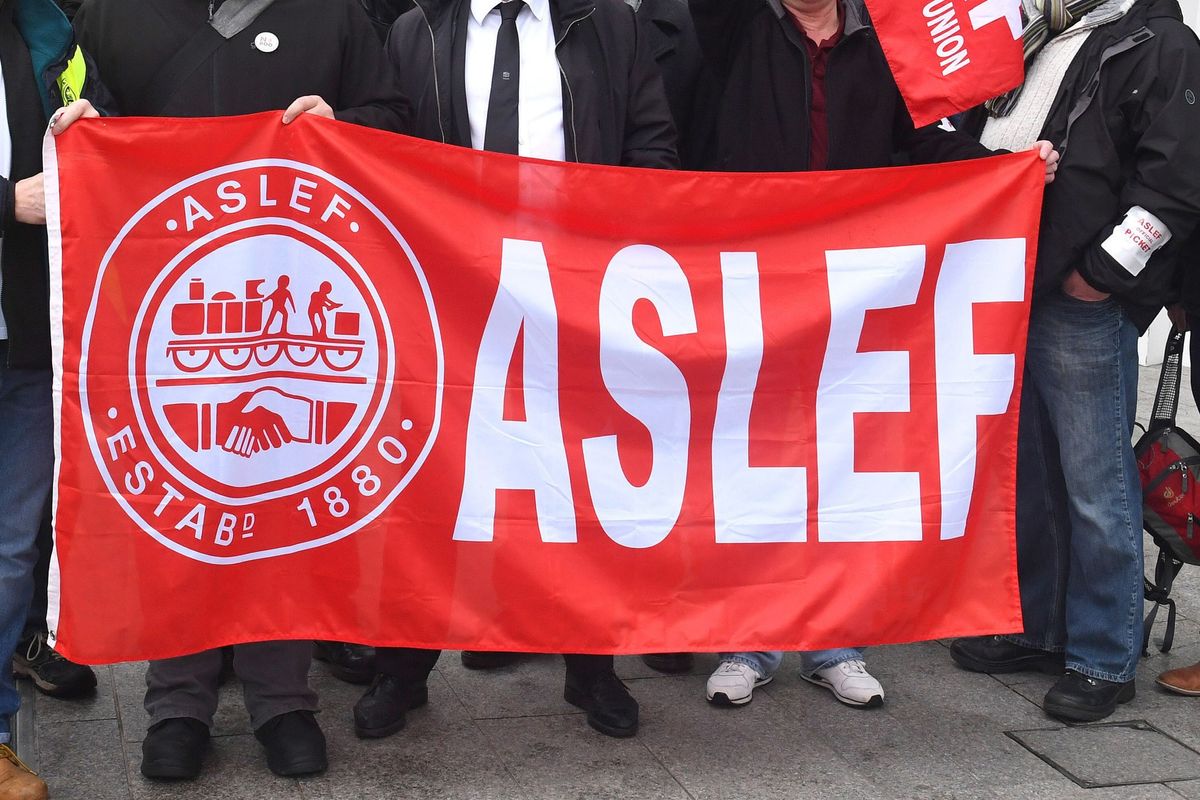 Aslef banner