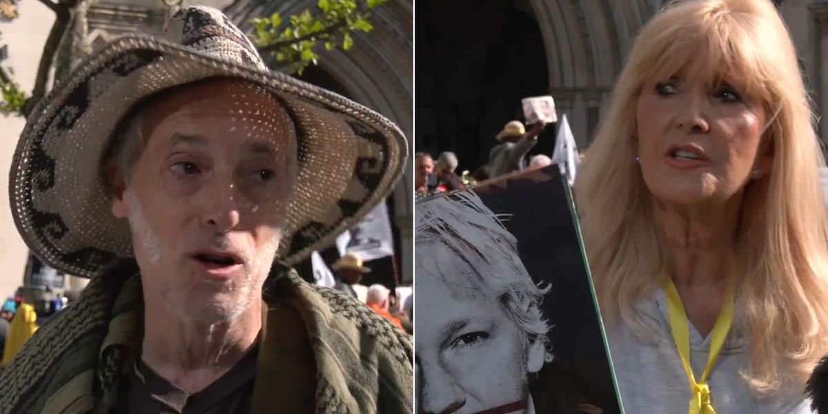 NextImg:'I'm really, really frightened!' Julian Assange supporters rally outside court ahead of IMMINENT deportation ruling