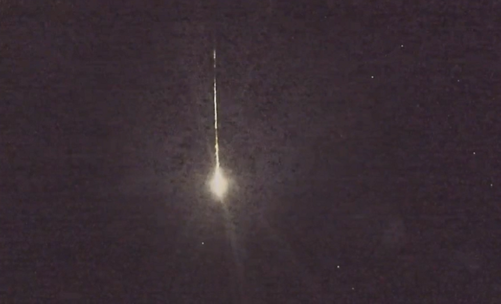 Asteroid burning up