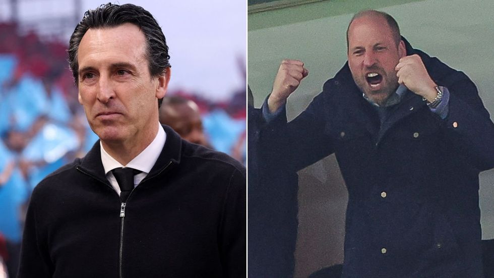 Aston Villa boss Unai Emery has revealed that Prince William joined players in the dressing room to celebrate reaching the Europa League final on Thursday night