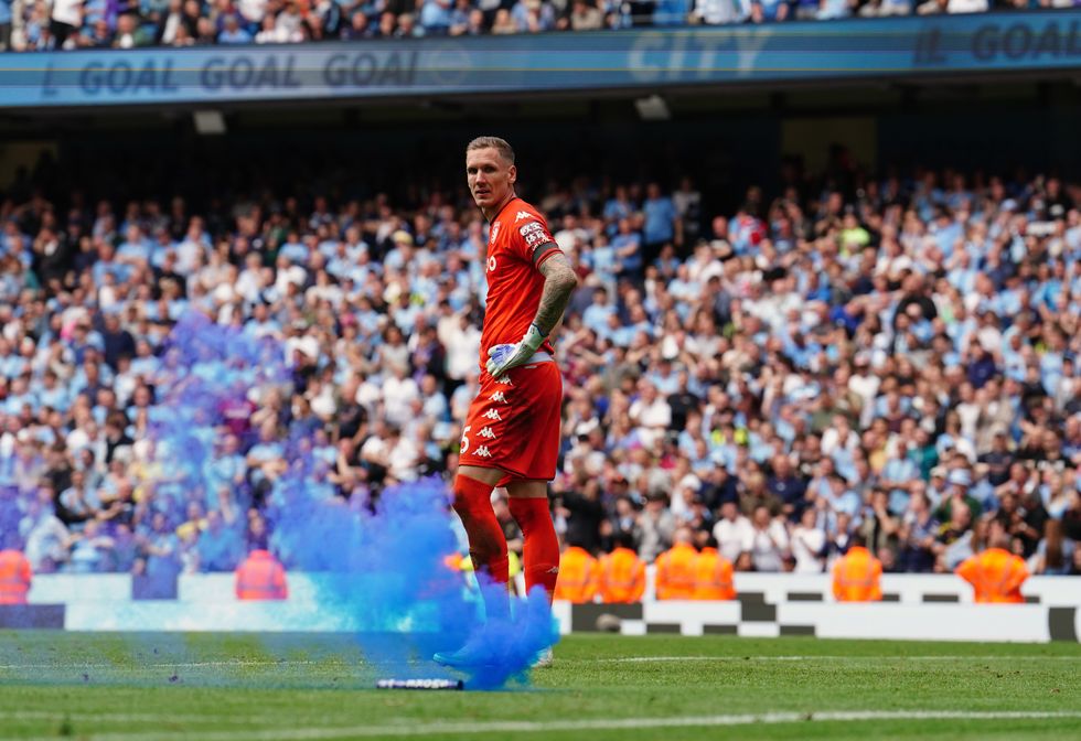 Aston Villa goalkeeper Robin Olsen was reportedly attacked following his team's 3-2 defeat to Man City