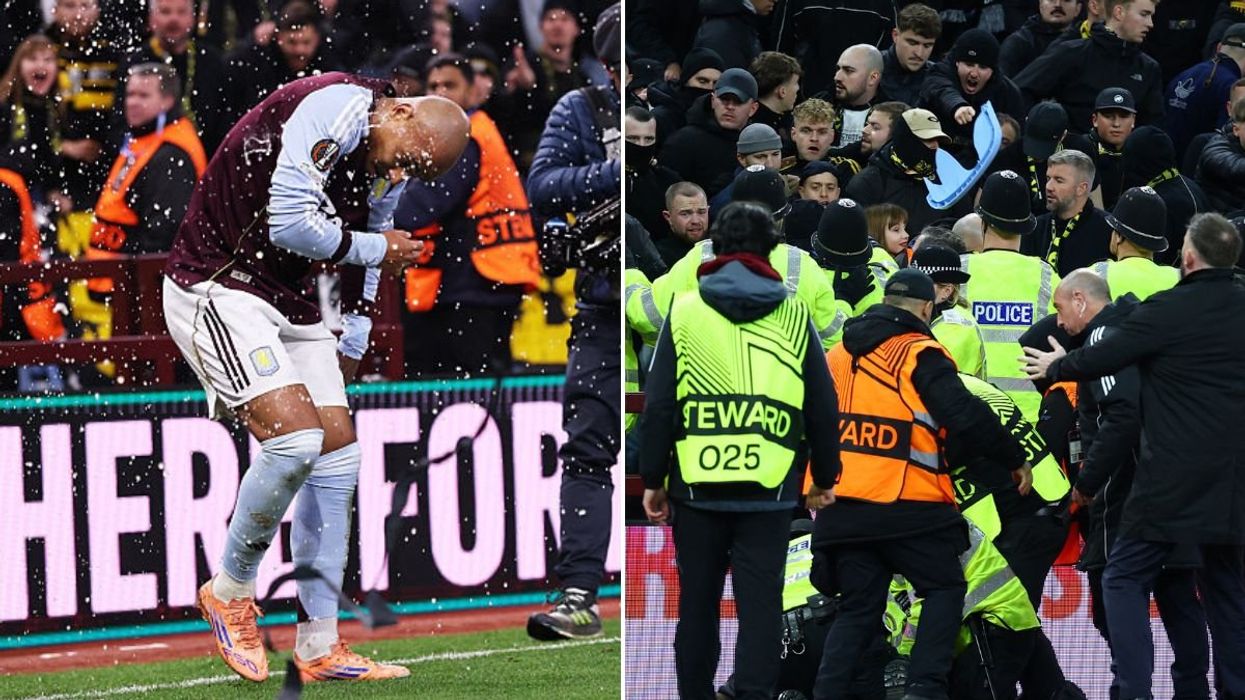 Aston Villa star Donyell Malen was left bleeding amid clashes with police